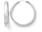 FJC Finejewelers Sterling Silver Rhodium-plated 6mm Half Round Tube Earrings