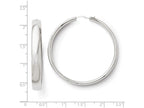 FJC Finejewelers Sterling Silver Rhodium-plated 6mm Half Round Tube Earrings
