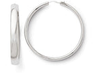 FJC Finejewelers Sterling Silver Rhodium-plated 6mm Half Round Tube Earrings
