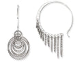 FJC Finejewelers Sterling Silver Polished And Laser-cut Hoop Earrings