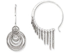 FJC Finejewelers Sterling Silver Polished And Laser-cut Hoop Earrings