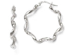 FJC Finejewelers Sterling Silver Polished Twisted Hoop Earrings