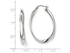 FJC Finejewelers Sterling Silver Polished Twisted Oval Hoop Earrings