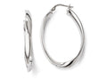 FJC Finejewelers Sterling Silver Polished Twisted Oval Hoop Earrings