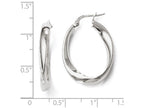 FJC Finejewelers Sterling Silver Polished Twisted Oval Hoop Earrings