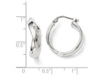 FJC Finejewelers Sterling Silver Polished Twisted Hoop Earrings