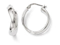 FJC Finejewelers Sterling Silver Polished Twisted Hoop Earrings