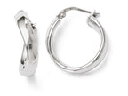 FJC Finejewelers Sterling Silver Polished Twisted Hoop Earrings