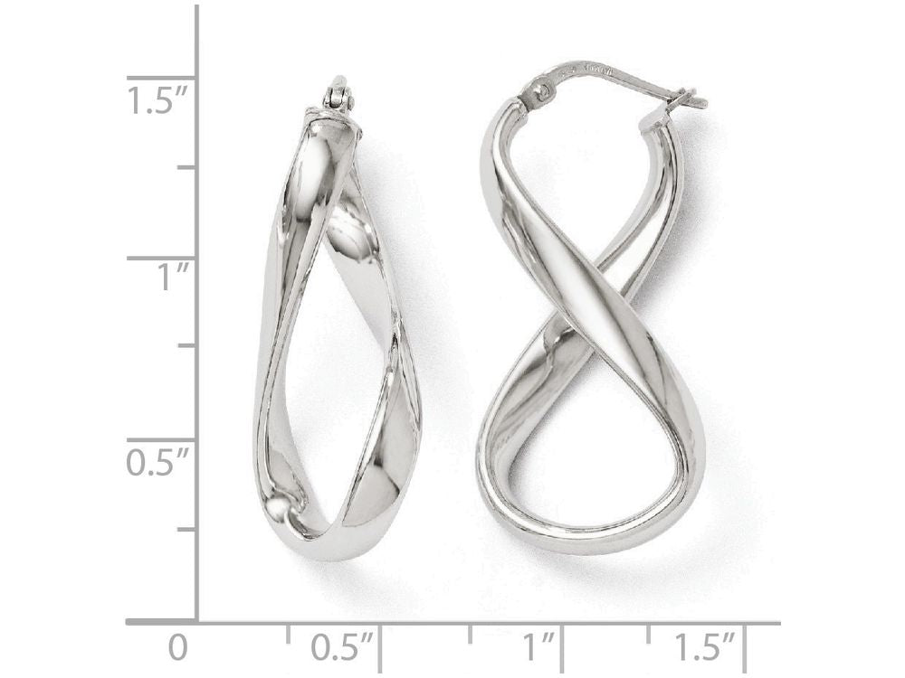 FJC Finejewelers Sterling Silver Polished Twisted Hoop Earrings