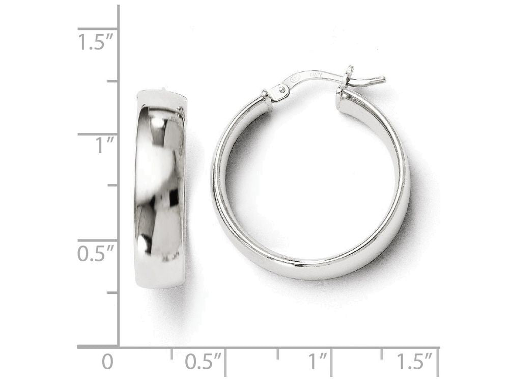 FJC Finejewelers Sterling Silver Polished Hinged Hoop Earrings
