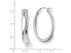 FJC Finejewelers Sterling Silver Polished Oval Hinged Hoop Earrings