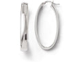 FJC Finejewelers Sterling Silver Polished Oval Hinged Hoop Earrings