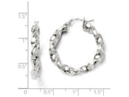 FJC Finejewelers Sterling Silver Polished Twisted Hinged Hoop Earrings