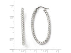 FJC Finejewelers Sterling Silver Polished andtextured Oval Hinged Hoop Earrings