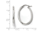 FJC Finejewelers Sterling Silver Polished Oval Hinged Hoop Earrings