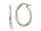 FJC Finejewelers Sterling Silver Polished Oval Hinged Hoop Earrings