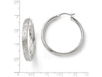 FJC Finejewelers Sterling Silver Rhodium In/out Bright Cut Earrings