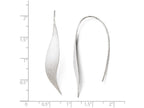 FJC Finejewelers Sterling Silver Rhodium-plated Polished and Brushed Earrings