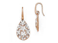 FJC Finejewelers Sterling Silver Rose Gold-toned Polished Textured Earrings