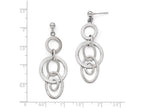 FJC Finejewelers Sterling Silver Polished And Brushed Dangle Earrings