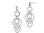 FJC Finejewelers Sterling Silver Polished And Brushed Dangle Earrings