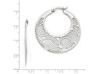 FJC Finejewelers Sterling Silver Fancy Polished Cut-out Large Hoop Earrings