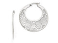 FJC Finejewelers Sterling Silver Fancy Polished Cut-out Large Hoop Earrings