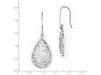 FJC Finejewelers Sterling Silver Polished Cut-out Teardrop Dangle Earrings