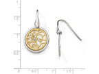 FJC Finejewelers Sterling Silver Gold-tone Mother Of Pearl Dangle Earrings
