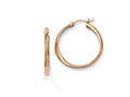 FJC Finejewelers Sterling Silver Rose Plated Polished Hoop Earrings
