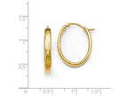 FJC Finejewelers Sterling Silver Plated Polished Oval Hoop Earrings