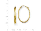 FJC Finejewelers Sterling Silver Plated Polished Oval Hoop Earrings