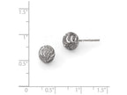 FJC Finejewelers Sterling Silver Laser-cut Ball Post Earrings