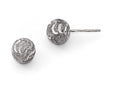 FJC Finejewelers Sterling Silver Laser-cut Ball Post Earrings
