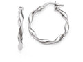 FJC Finejewelers Sterling Silver Polished Twisted Hoop Earrings