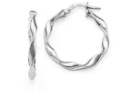 FJC Finejewelers Sterling Silver Polished Twisted Hoop Earrings