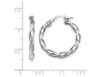 FJC Finejewelers Sterling Silver Polished And Scratch-finish Twisted Hoop Earrings