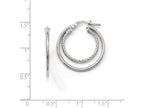 FJC Finejewelers Sterling Silver Polished Bright Cut Hoop Earrings