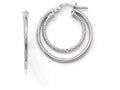 FJC Finejewelers Sterling Silver Polished Bright Cut Hoop Earrings