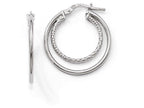 FJC Finejewelers Sterling Silver Polished Bright Cut Hoop Earrings