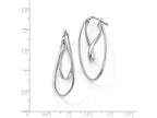 FJC Finejewelers Sterling Silver Polished Twisted Oval Hoop Earrings