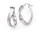 FJC Finejewelers Sterling Silver Polished Twisted Hoop Earrings