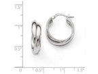 FJC Finejewelers Sterling Silver Polished Twisted Hoop Earrings