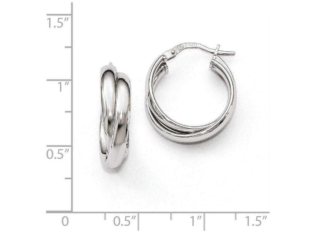 FJC Finejewelers Sterling Silver Polished Twisted Hoop Earrings