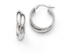 FJC Finejewelers Sterling Silver Polished Twisted Hoop Earrings