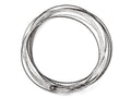 FJC Finejewelers Sterling Silver And Ruthenium Plated Bright Cut 10 Layer Slip On Bangle