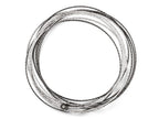 FJC Finejewelers Sterling Silver And Ruthenium Plated Bright Cut 10 Layer Slip On Bangle