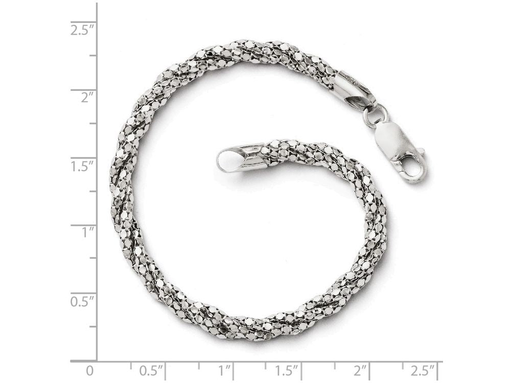 FJC Finejewelers Sterling Silver Polished Mesh Bracelet