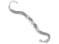 FJC Finejewelers Sterling Silver Polished 4 Strand Beaded Bracelet W/1in Ext