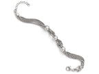 FJC Finejewelers Sterling Silver Polished 4 Strand Beaded Bracelet W/1in Ext
